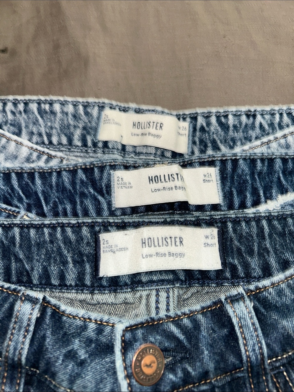 Hollister Jeans Lot of 3 Size 2 / 26 Short Low Rise Denim Women’s 28” Inseam - Picture 7 of 16